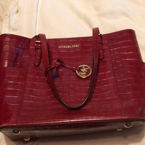 Michael Kors Red Leather Purse